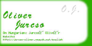 oliver jurcso business card